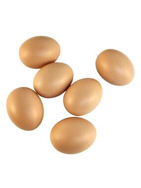 Realistic Plastic Chicken Eggs Set of 6 for Crafts | Fake Eggs for Easter Crafts